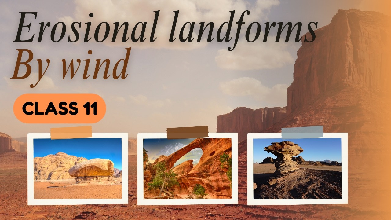 Erosional landforms made by wind - Landforms and Their Evolution | Class 11 Geography | NCERT