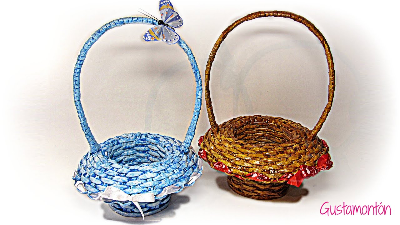 DIY: Newspaper baskets. Cestas de periódico.