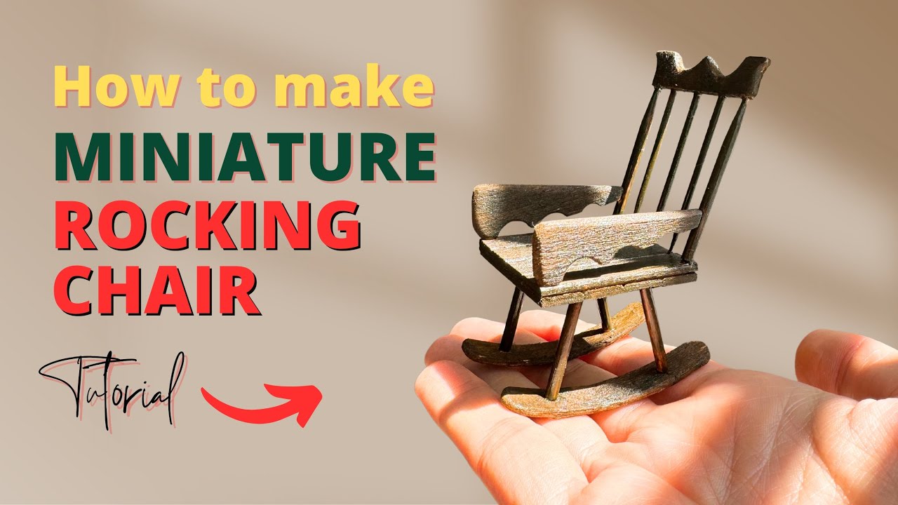 How to Make Miniature Rocking Chair | Easy Tutorial | Dollhouse