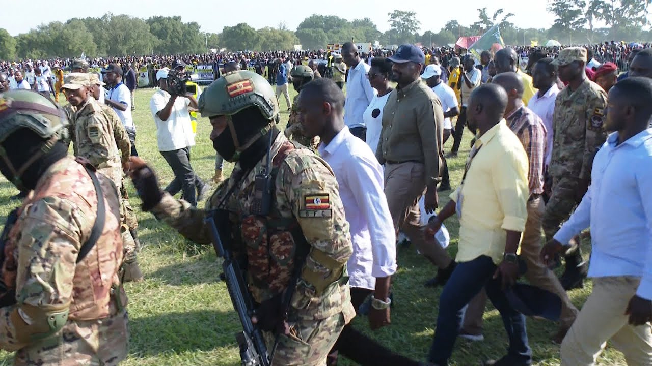 Africa's most guarded 1st son Gen. Muhoozi arrives in Soroti with convoy
