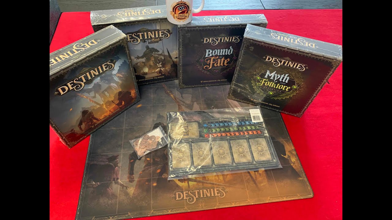 Destinies - odpakowanie gry planszowej od Lucky Duck Games