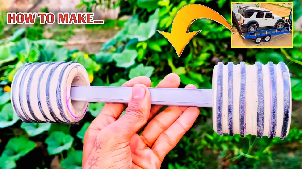 Diy RC Tractor Trolley Using PVC Pipe 🔥 Handmade RC Tractor trolley 