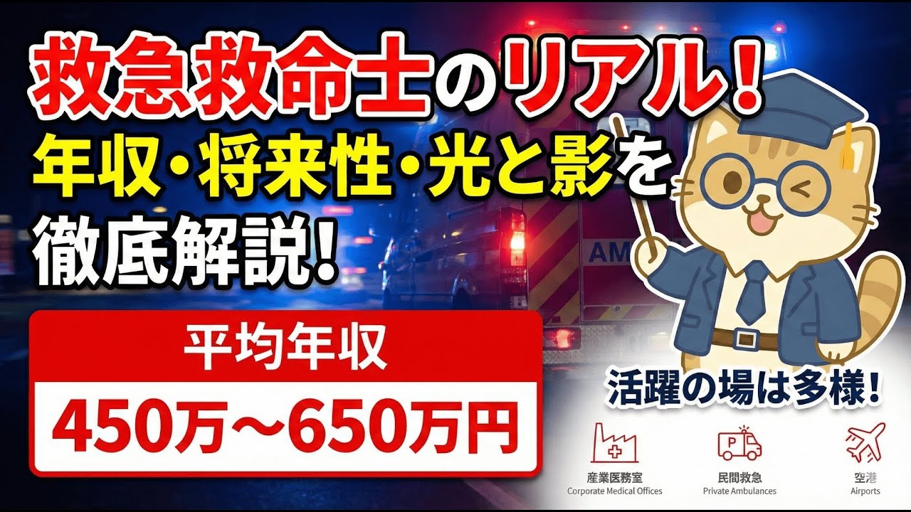 【救急救命士とは】仕事内容・年収・資格をわかりやすく解説｜救急隊で働くために必要なこと