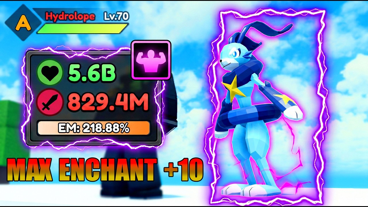 POCKET MONSTER ENCHANT MAX +10 HYDROLOPE MẠNH NHẤT THẾ GIỚI SOLO 1V1 ALL BOSS