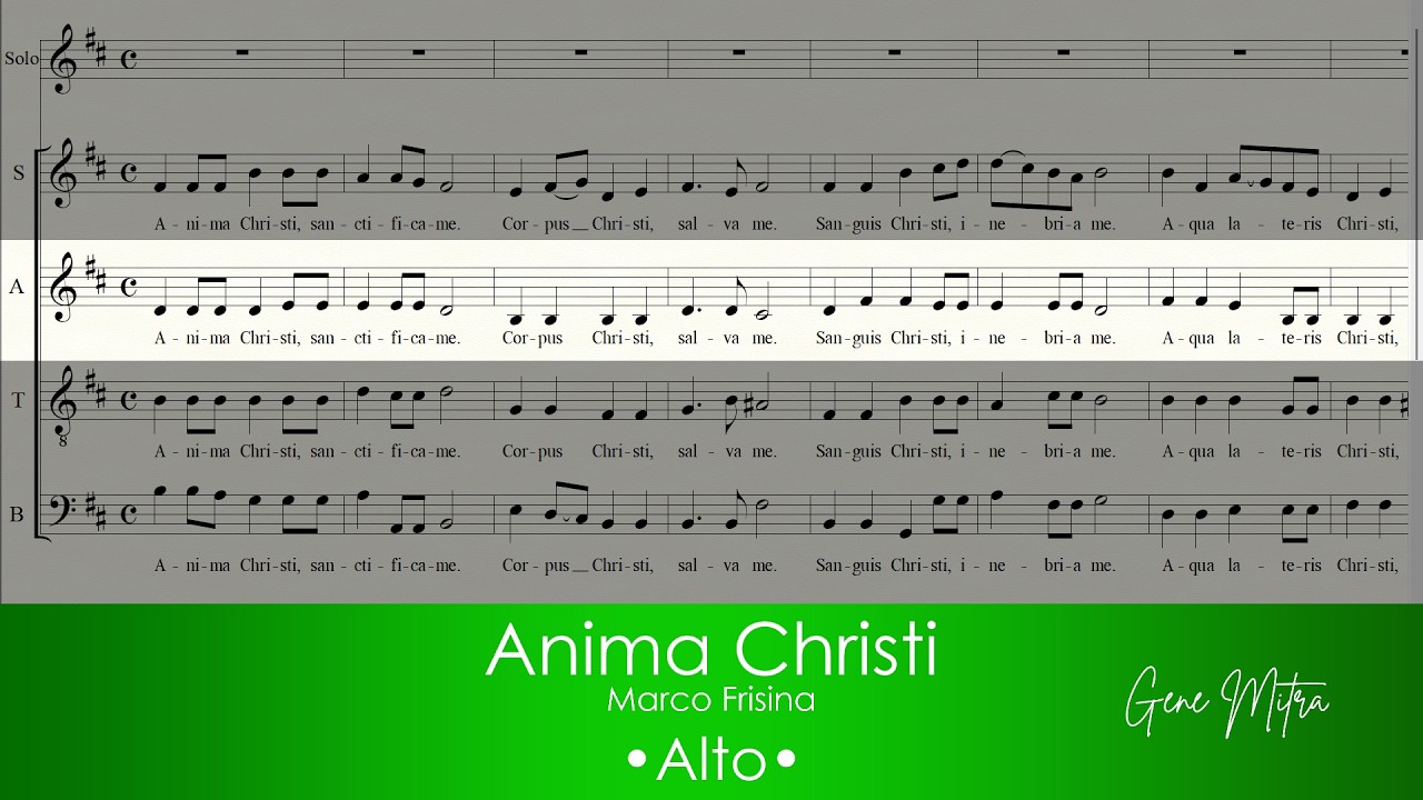 Anima Christi | Marco Frisina • Alto