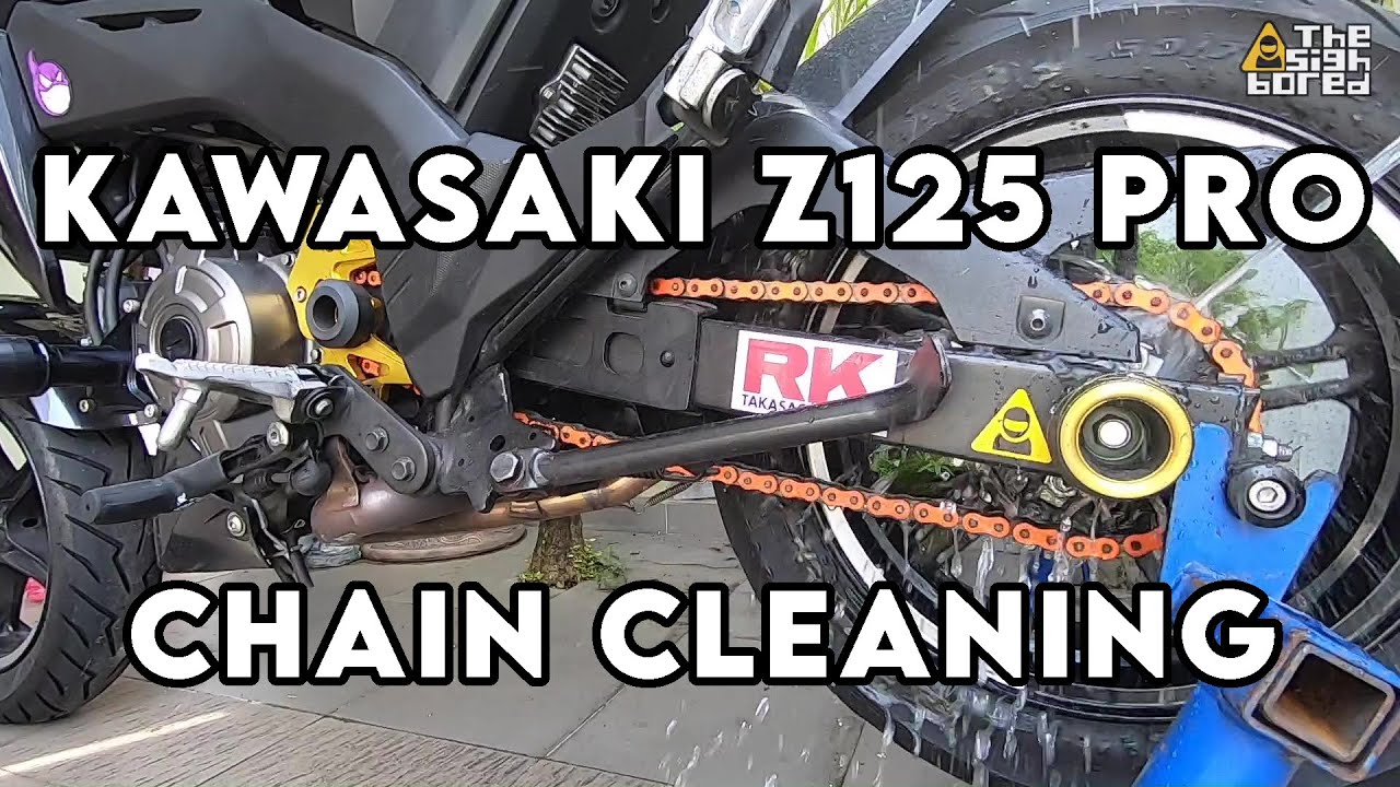 Kawasaki Z125 Pro | Chain cleaning