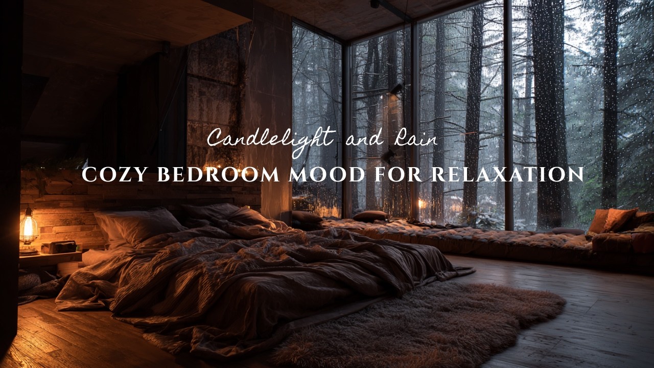 Candlelight & Rain | Cozy Bedroom Mood for Relaxation