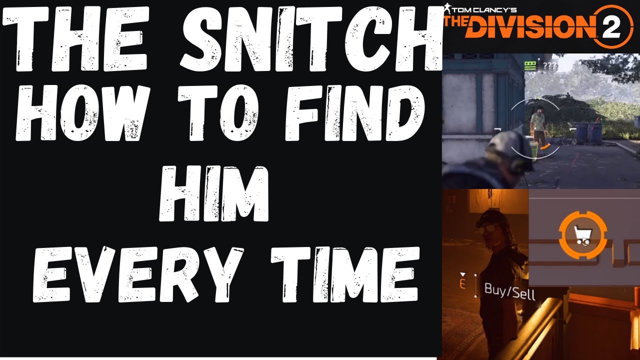 The Division 2 | HOW TO FIND THE SNITCH LOCATION | Cassie Mendoza Secret Vendor WATCH ALL THE VIDEO