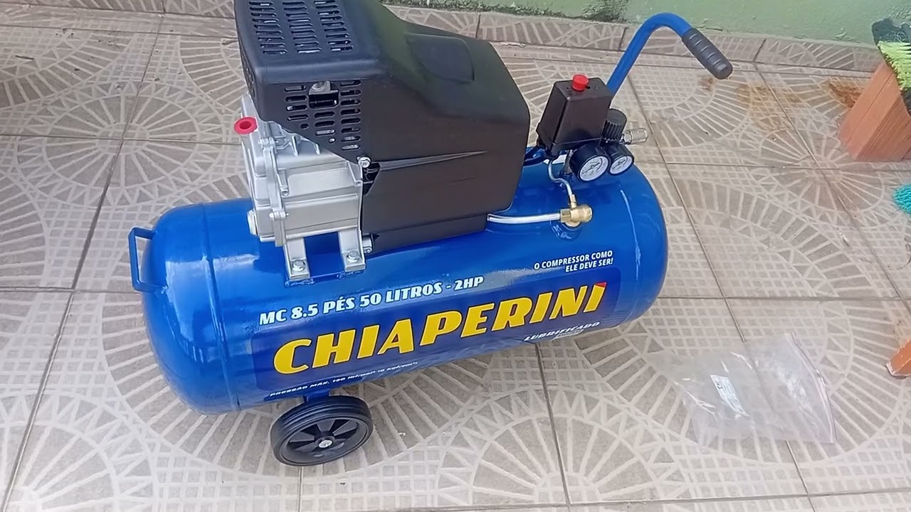 Chiaperini ‐ Motocompressor 8.5 Pés 50L 2HP 127V CHIAPERINI-25741 - abertura da embalagem
