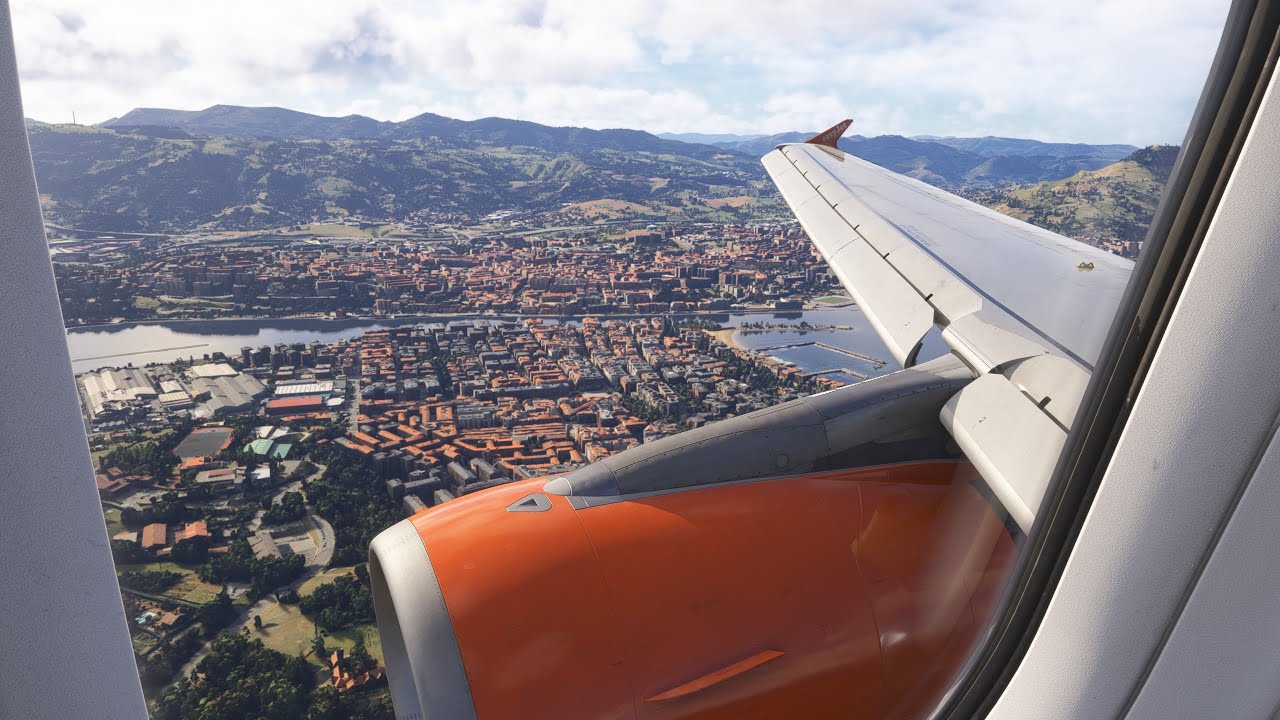 Sunny Arrival into Bilbao Airport (LEBB) | Fenix A320 CFM | MSFS24