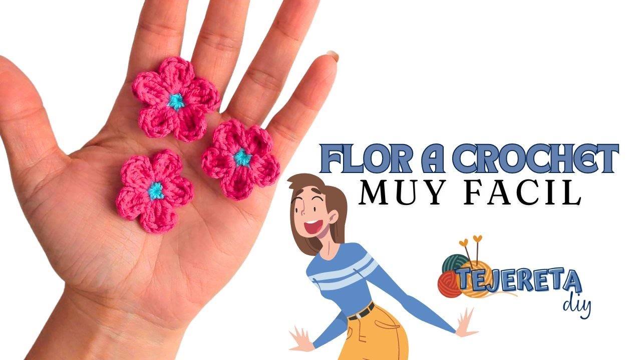 🤩 PRECIOSAS FLORES PEQUEÑAS A CROCHET 🌸 MUY FACILES Y RAPIDAS DE HACER | PASO A PASO