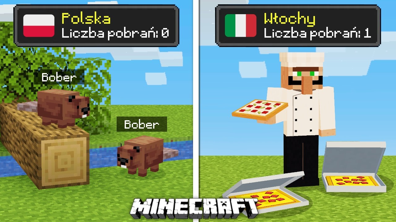 MODY Z KAŻDEGO KRAJU w MINECRAFT...