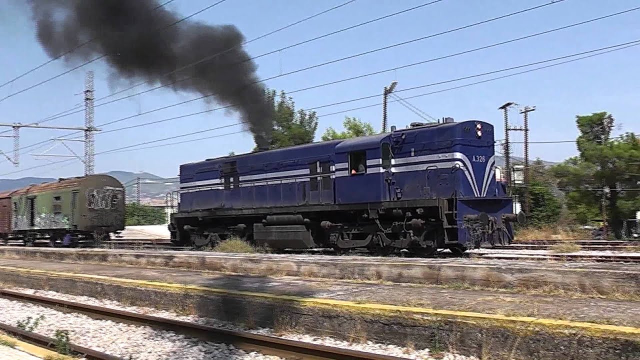 ALco A326 smoke and horn show at Tithorea/Greece