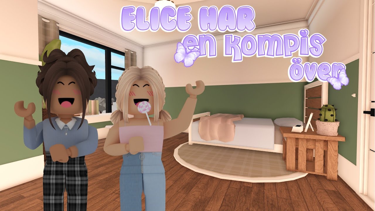Elice har en kompis över | Roblox Bloxburg familj roleplay