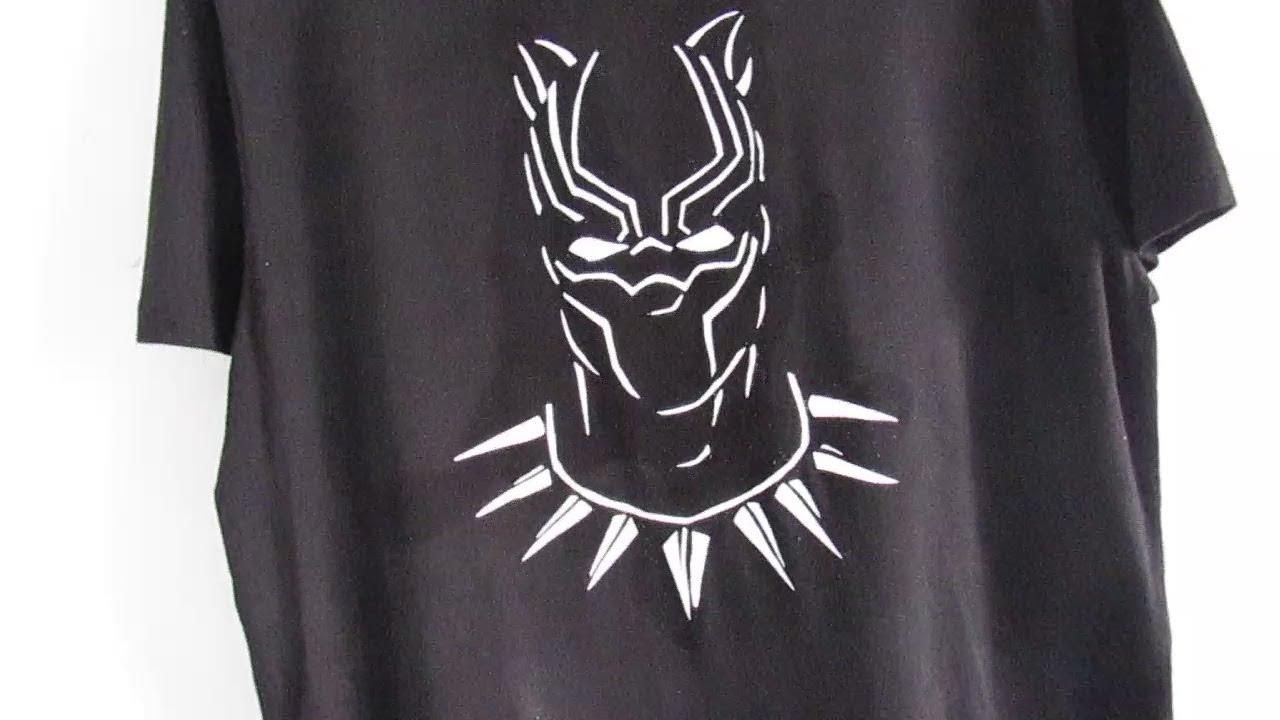 Como pintar uma camiseta com estêncil - Pantera Negra