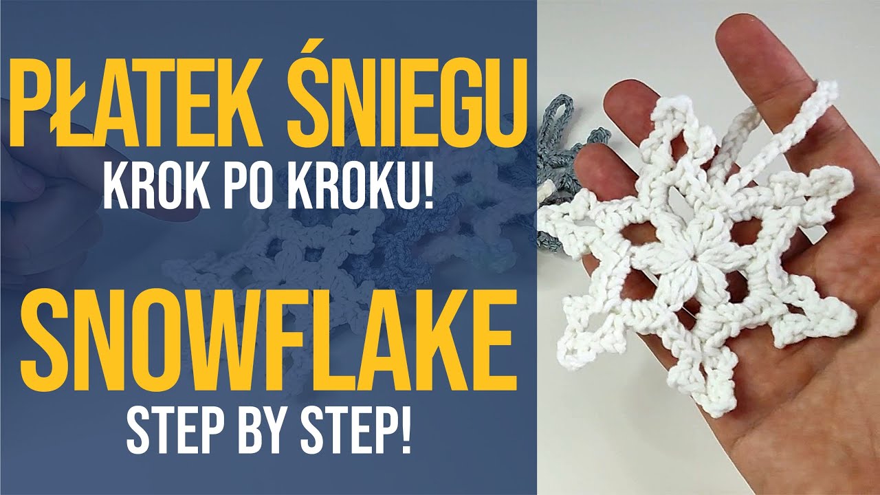 Szydełkowany płatek śniegu ❄️ Poradnik krok po kroku 🧶