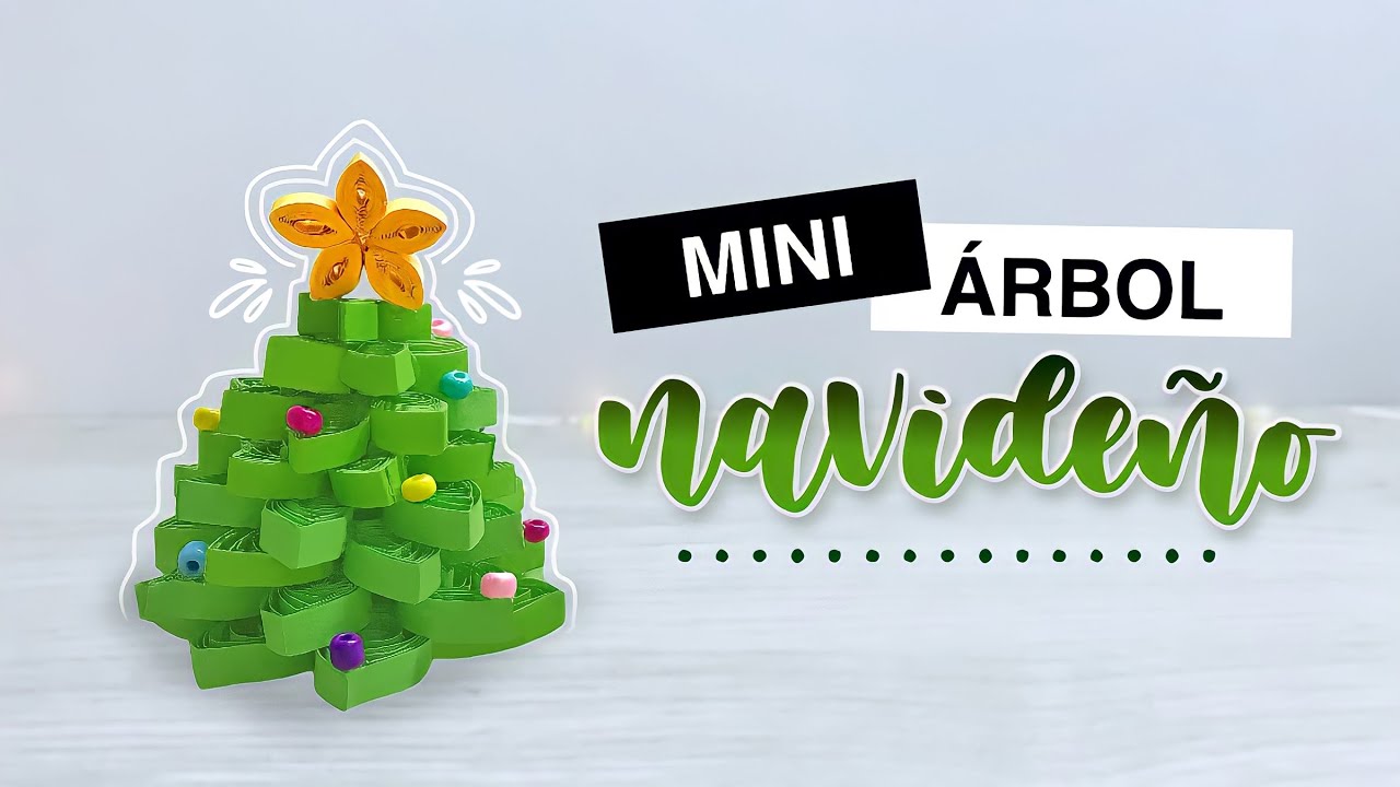 🎄 DIY. Mini árbol de navidad ✨ - Paper quilling o filigrana | Marivaleria