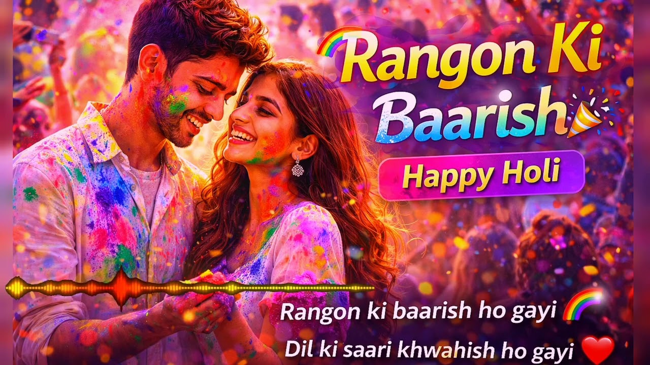 Rangon Ki Baarish” 🌈🎉 #HoliSong #HappyHoli #RangonKiBaarish #FestivalVibes #Holi2026 #IndianFestival