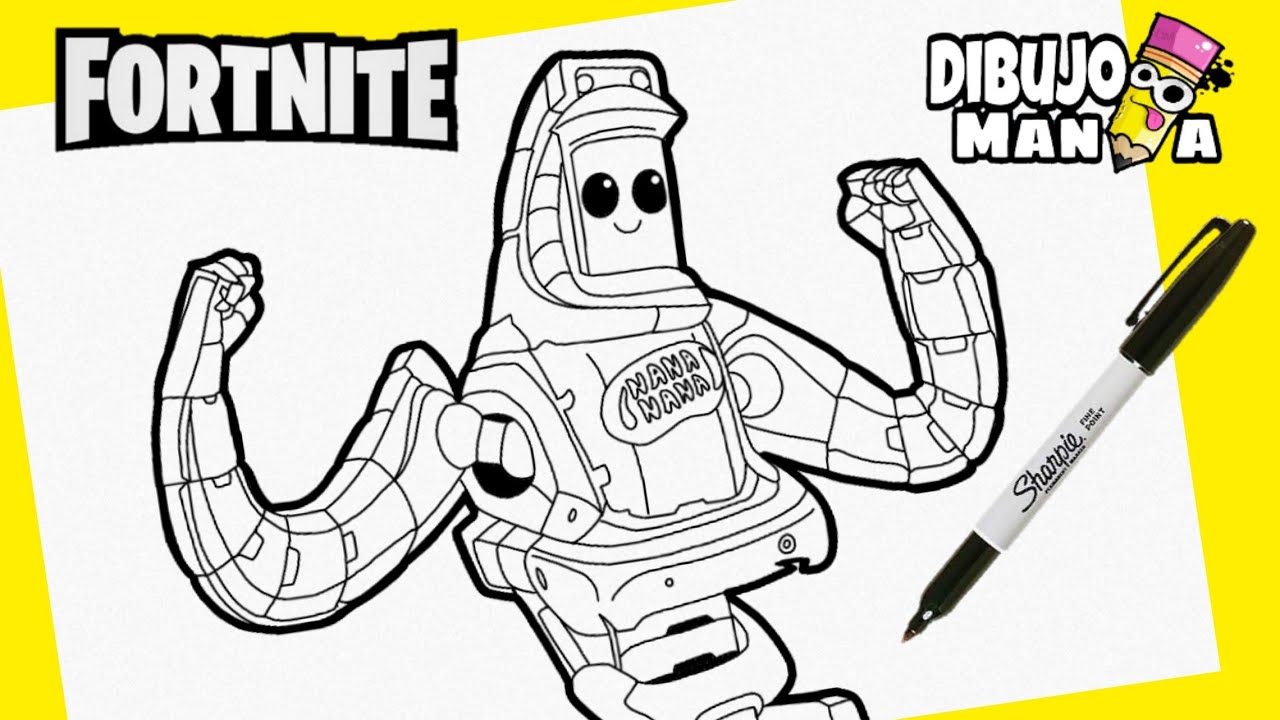 COMO DIBUJAR LA SKIN P-1000 DE FORTNITE | how to draw p-1000 skin