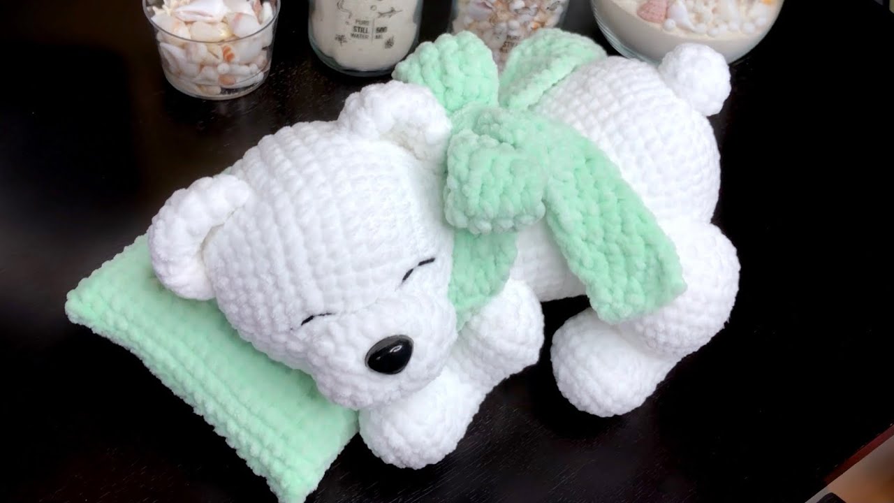 Мастер-класс 🤩 Спящий мишка крючком. Часть 1. 🐻 Мастер-класс для новичков. МК мишка Etsy