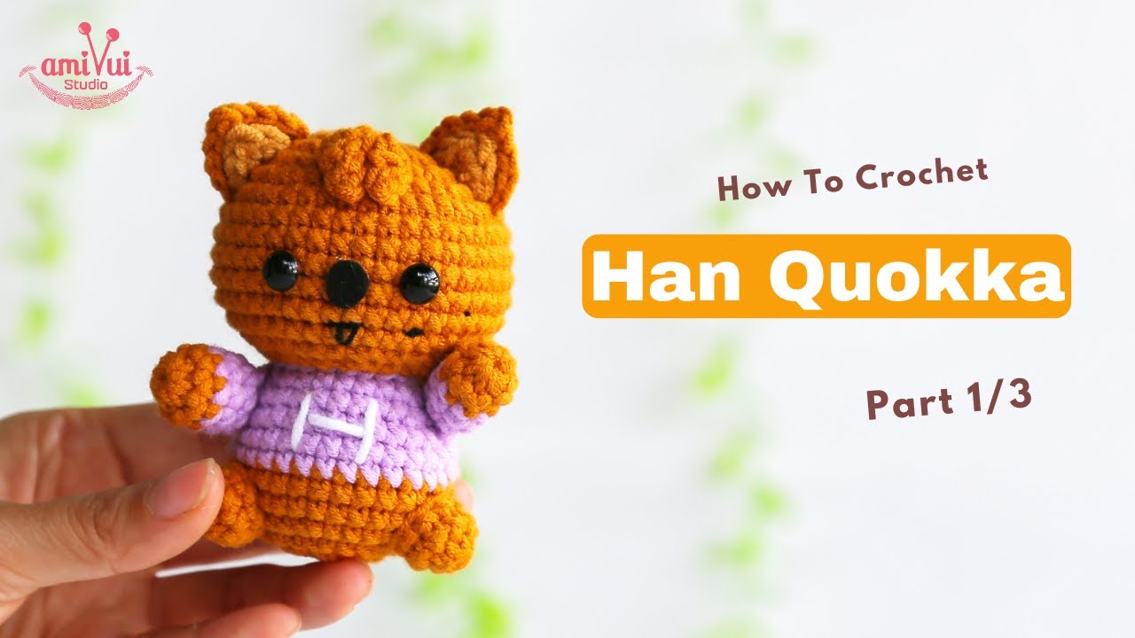 #418 | Amigurumi Skzoo Han Quokka (1/3)| Crochet Skazoo | Amigurumi Beginner Tutorial | AmivuiStudio