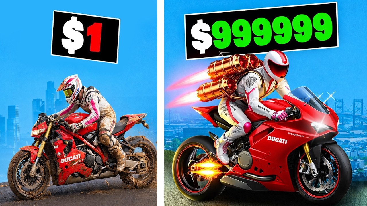 $1 to $1,000,000,000 DUCATI BIKE in GTA 5!