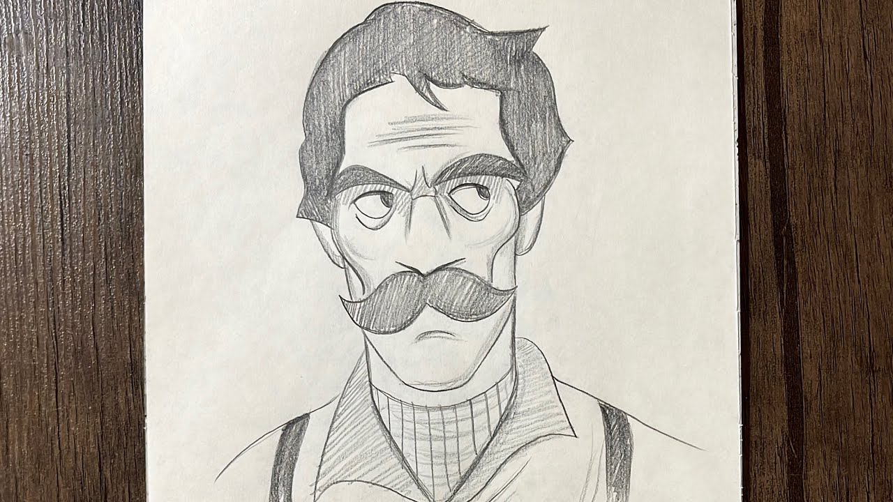 how to draw a cartoonish Man | easy pencil drawing ideas for beginners