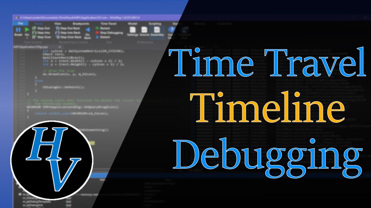 Time Travel Timeline debugging by stepping forwards and backwards using timelines
