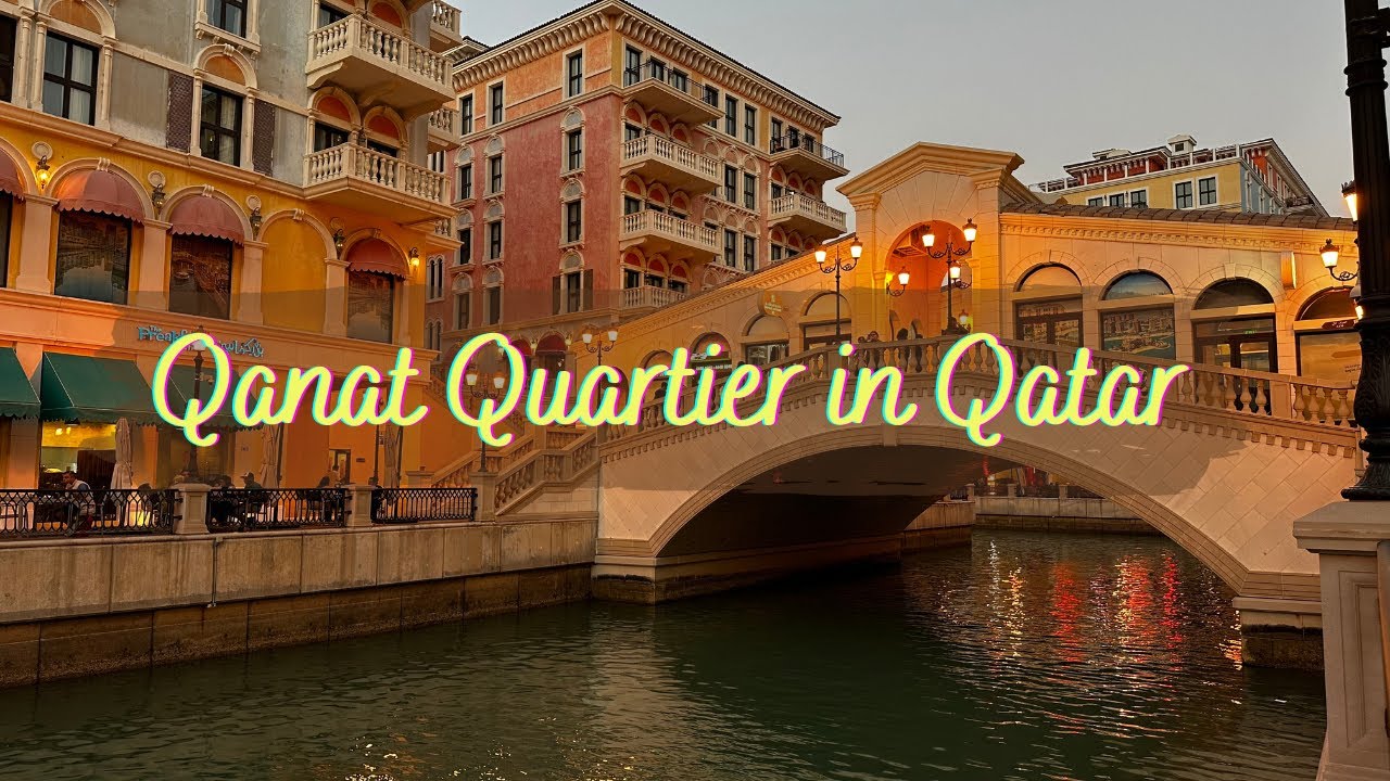 Qanat Quartier Walking Tour | A Mediterranean Oasis in Doha | 4K 60FPS