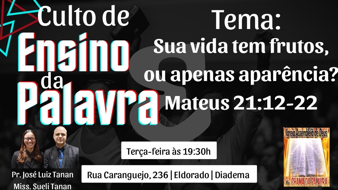 SUA VIDA TEM FRUTOS, OU APENAS APARÊNCIA? I PR JOSÉ LUIZ TANAN