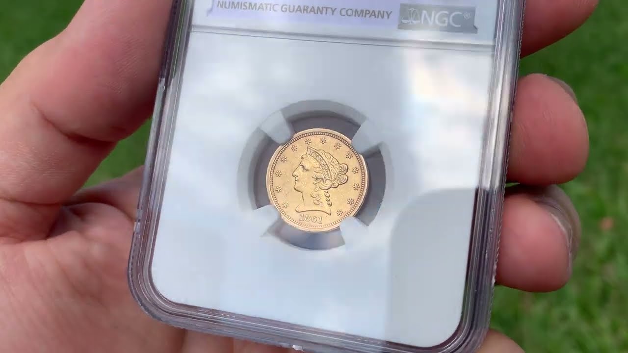 1861-S NGC AU58 $2.5 Quarter Eagle Featured Rare Coin Video