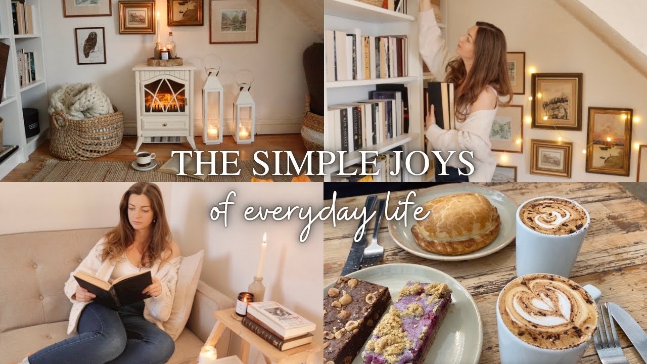 Simple, cosy joys: books, coffee & candles 🤎 Rory Gilmore kind of a day & spooky book recs vlog