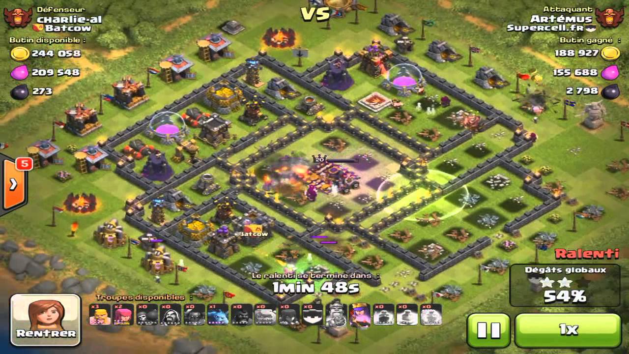 CLASH OF CLANS - ENCHAINEMENT D'ENORME ATTAQUE !!