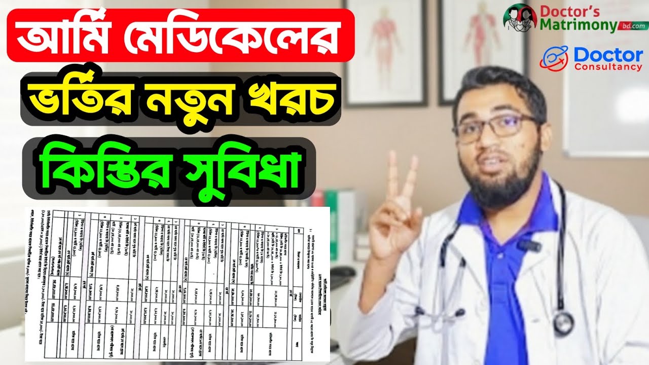 আর্মি মেডিকেল কলেজের নতুন খরচ ও প্রসেস||কিস্তির সুবিধা||Army Medical College Cost||AMC||MBBS||