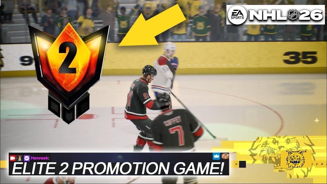 НАПРЯЖЕННАЯ ИГРА ПРОДВИЖЕНИЯ ELITE 2! РЕЙТИНГОВАЯ ИГРА NHL 26 HUT