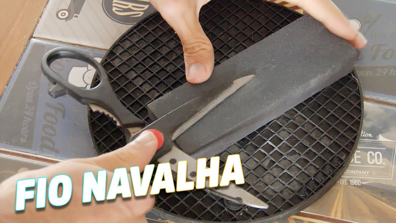 COMO AFIAR UMA TESOURA EM CASA!