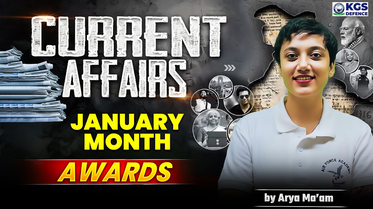 January 2026 Current Affairs | Awards | Monthly Current Affairs | by Arya Mam