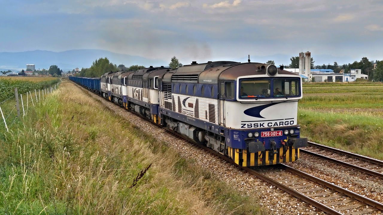 Vlaky Slovensko - 756.001+756.009+756.002+756.003 postrk 746.010 Pn 55031