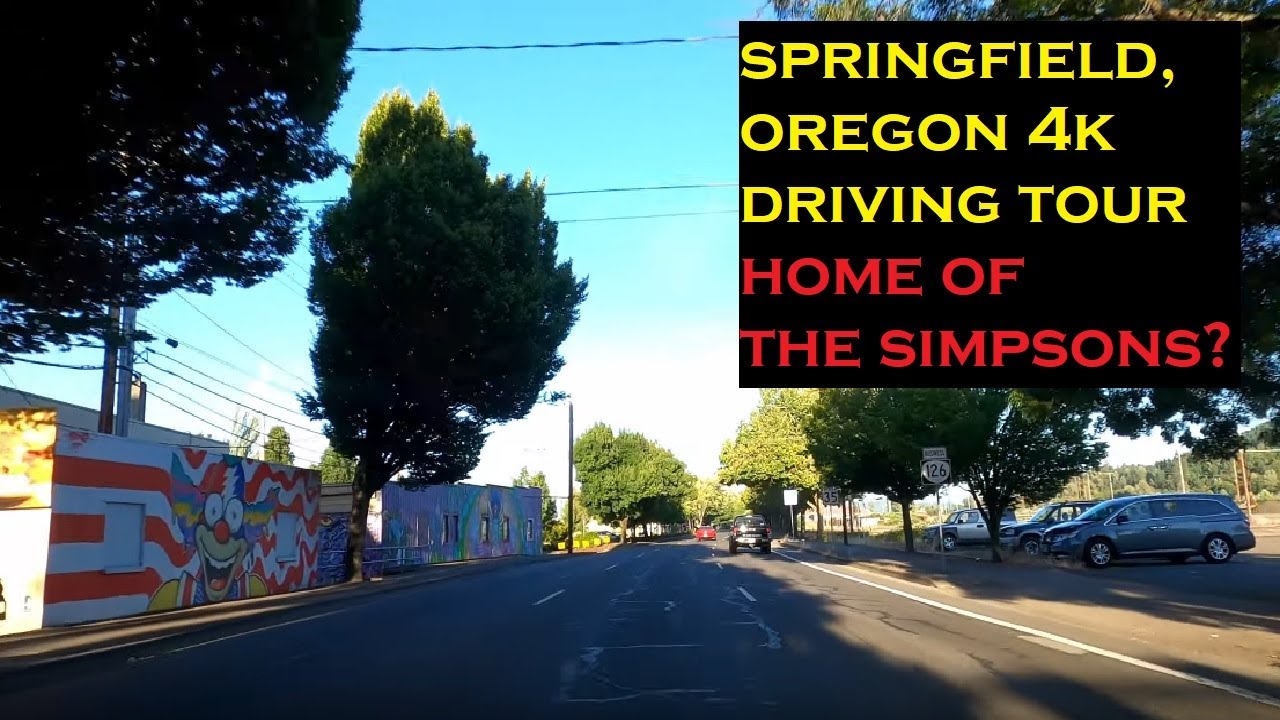 Springfield, Oregon | 4k Driving Tour | Home of The Simpsons?