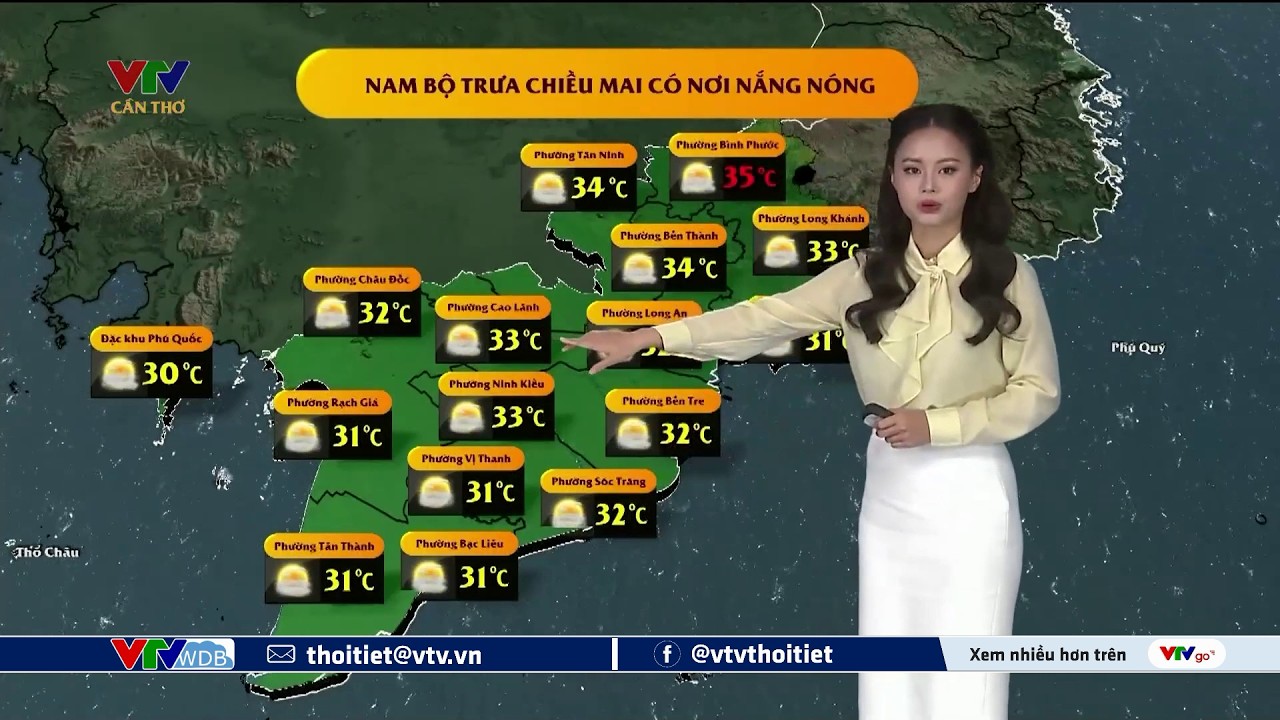Dự báo thời tiết Tây Nam Bộ ngày mai 01/03/2026 | VTVWDB