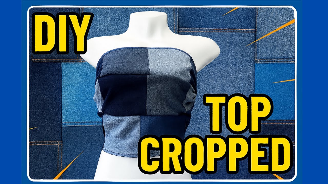 TOP  FEITO DE RETALHOS DO ZERO #jeans #retalhos #modasustentável #diy