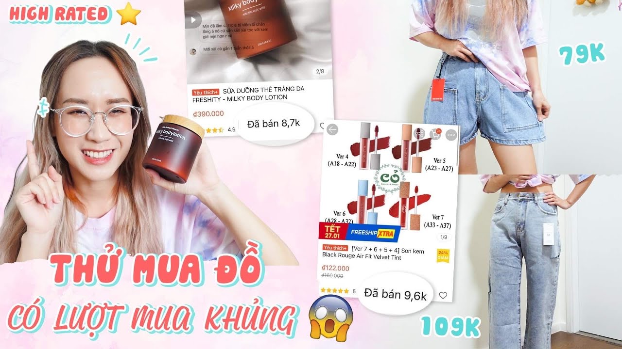 THỬ MUA NHỮNG MÓN ĐỒ CÓ HÀNG NGÀN LƯỢT MUA VÀ ĐÁNH GIÁ 5⭐️ TRÊN MẠNG | HƯƠNG WITCH