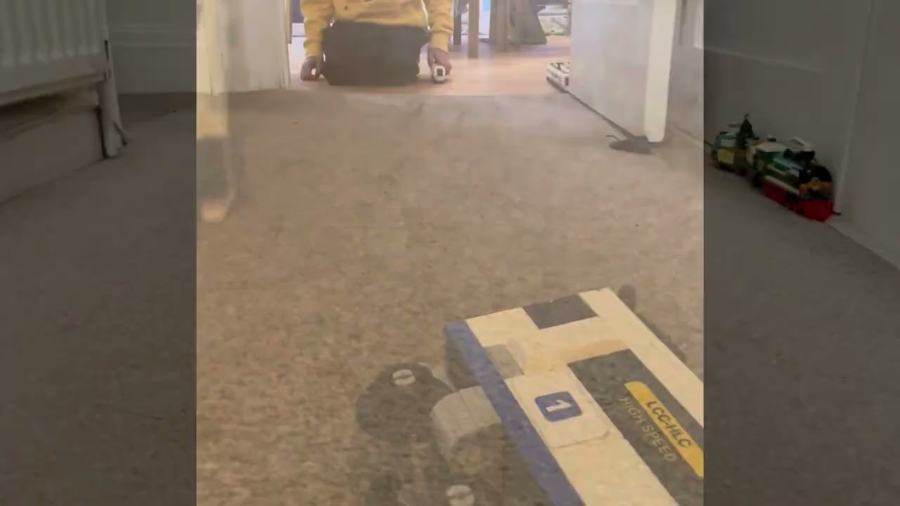 4 stud wide Lego train crashes #1