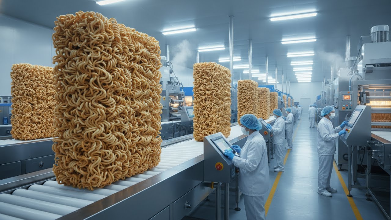 Millions of Instant Noodles Produced per Day | Inside the Global High-Tech Noodle Factory