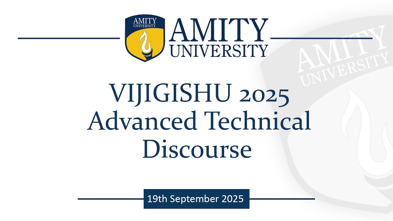 F3 MDP at VIJIGISHU 2025 | Advanced Technical Discourse at Amity University Noida