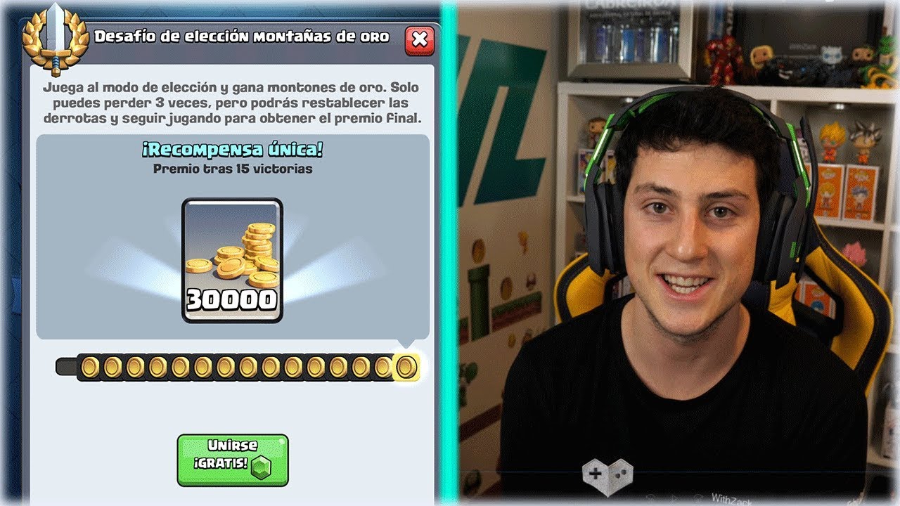 GANANDO EL NUEVO DESAFÍO DE LOS 159.000 DE ORO en Clash Royale - WithZack