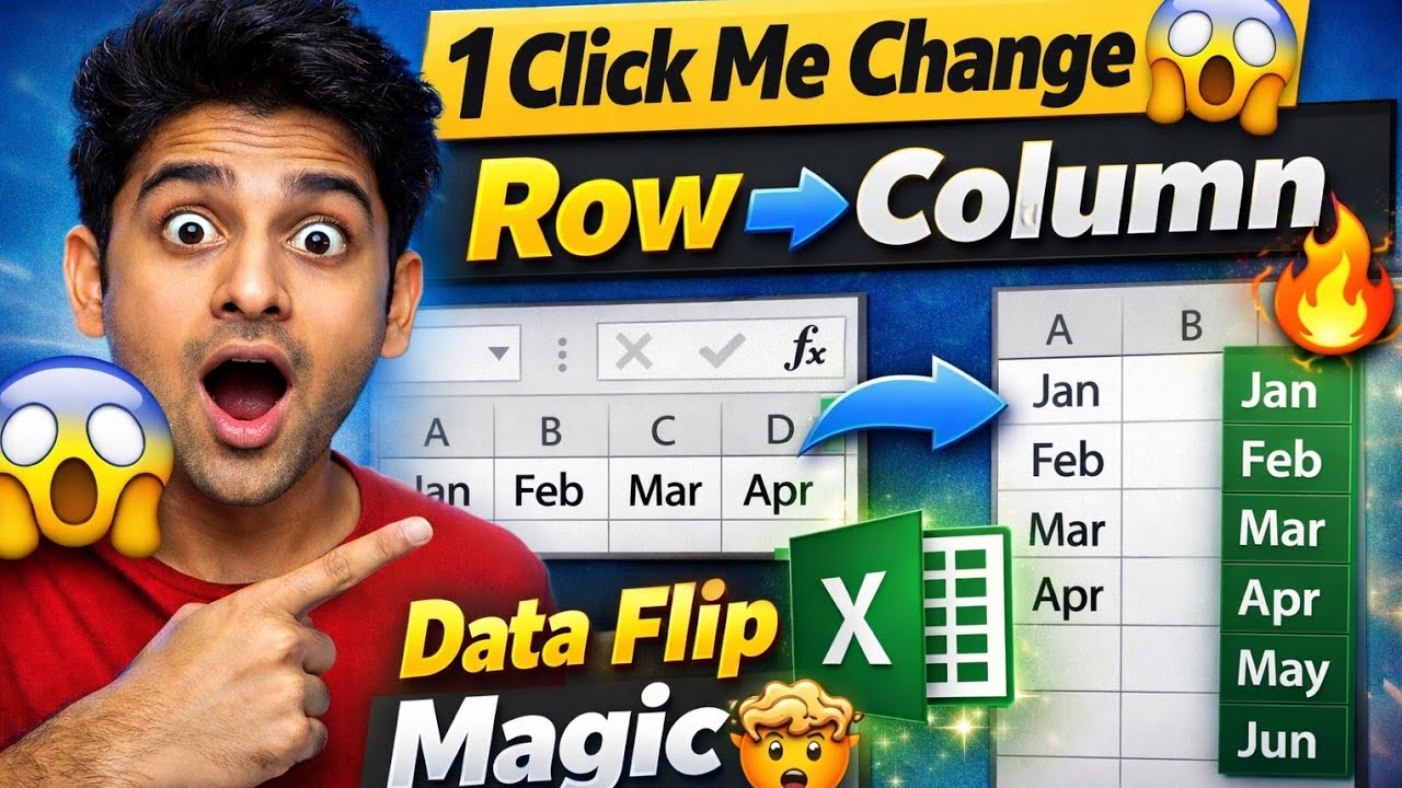 Excel Tips Tutorial Beginner to Advanced &ndash; Excel | How to use transpose excel | Transpose Formula