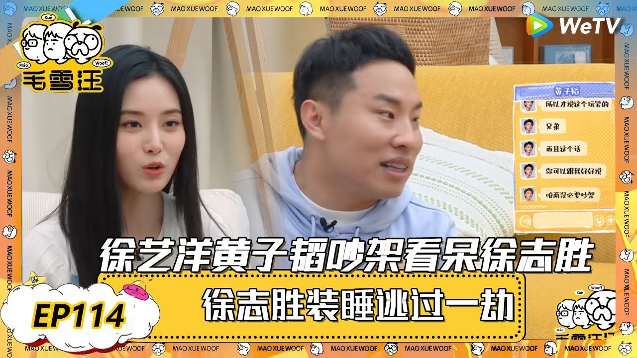 【毛雪汪 第114期加更】：徐艺洋黄子韬吵架看呆徐志胜！黄子韬信息轰炸徐志胜！ |《毛雪汪2025年春日》 #综艺 #毛雪汪 #李雪琴 #毛不易 #徐艺洋 #徐志胜 #黄子韬