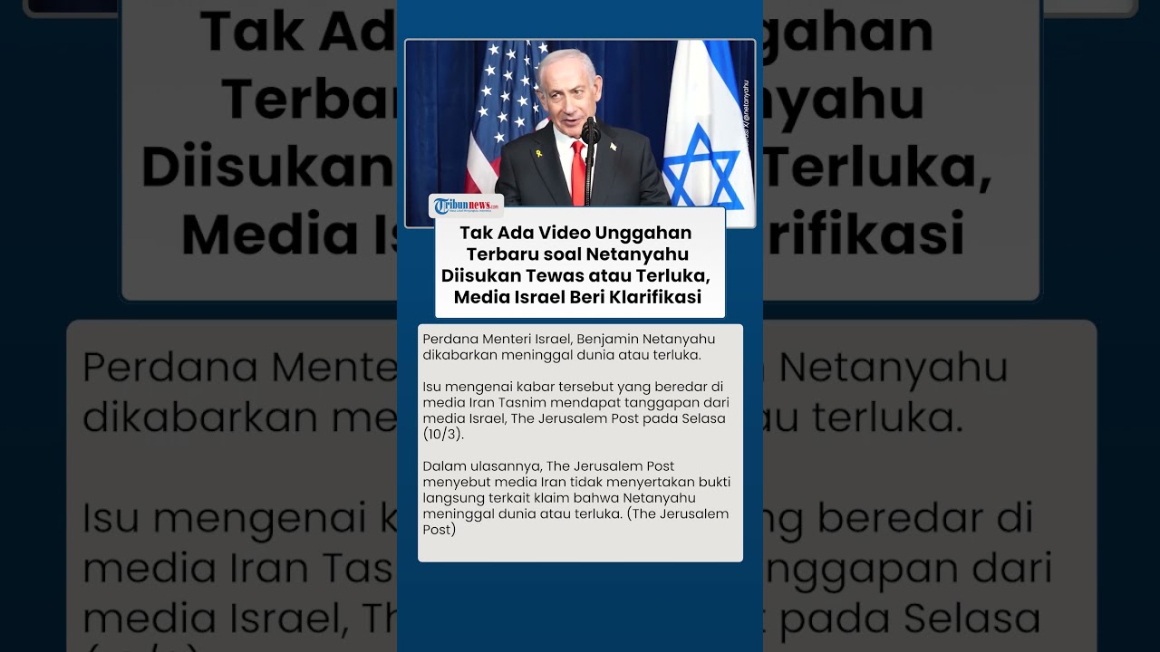 Media Israel Beri Klarifikasi soal Isu Benjamin Netanyahu Tewas atau Terluka Ramai Beredar