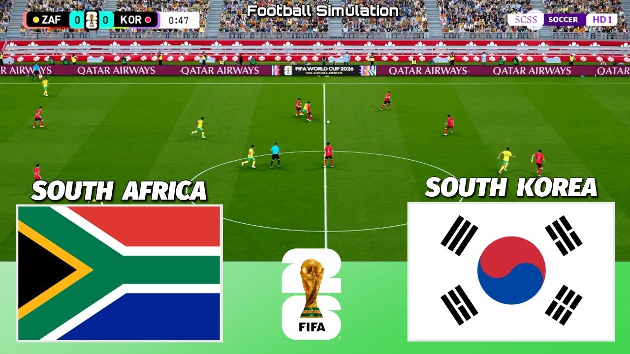 🔴 LIVE | South Africa vs South Korea - FIFA World Cup 2026 | PES 21 Simulation